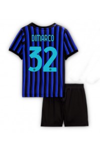 Fotbalové Dres Inter Milan Federico Dimarco #32 Dětské Domácí Oblečení 2025-26 Krátký Rukáv (+ trenýrky)